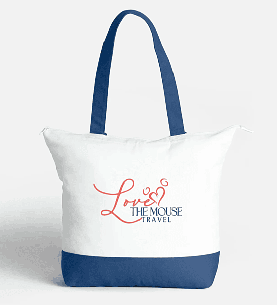 Tote Bag 15"x18" Zip Top Cotton Tote Bag