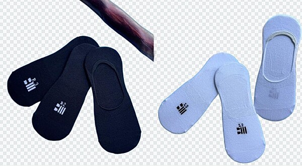 Invisible Black & White Socks Offer 2 Packs of 3 Pcs