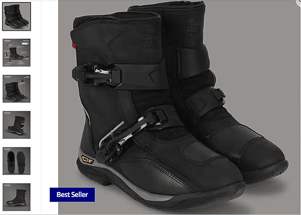 ROYAL ENFIELD WANDERER RIDING BOOT BLACK SIZE-10UK