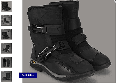 ROYAL ENFIELD WANDERER RIDING BOOT BLACK SIZE-7UK