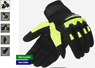 ROYAL ENFIELD URBAN HUSTLER RIDING GLOVES NEON GREEN 2XL