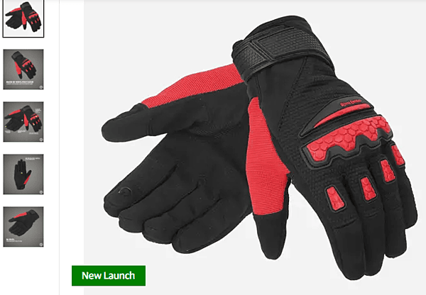 ROYAL ENFIELD URBAN HUSTLER RIDING GLOVES RED M