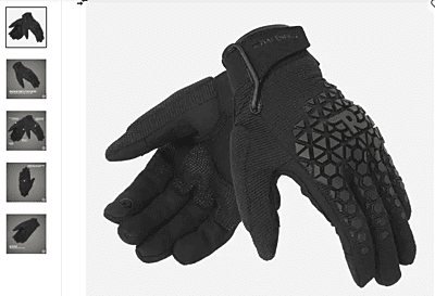 ROYAL ENFIELD MX LITE RIDING GLOVES BLACK M