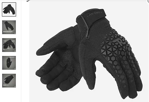 ROYAL ENFIELD MX LITE RIDING GLOVES BLACK M