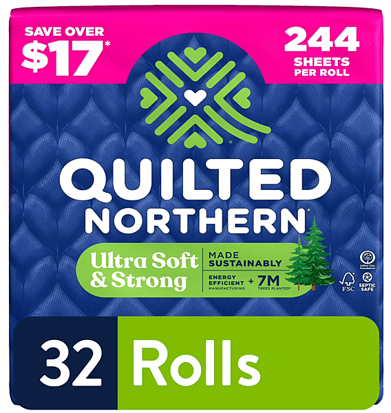Quilted Northern Ultra Soft & Strong 2-Ply Toilet Paper 32 rolls, 244 sheets/roll