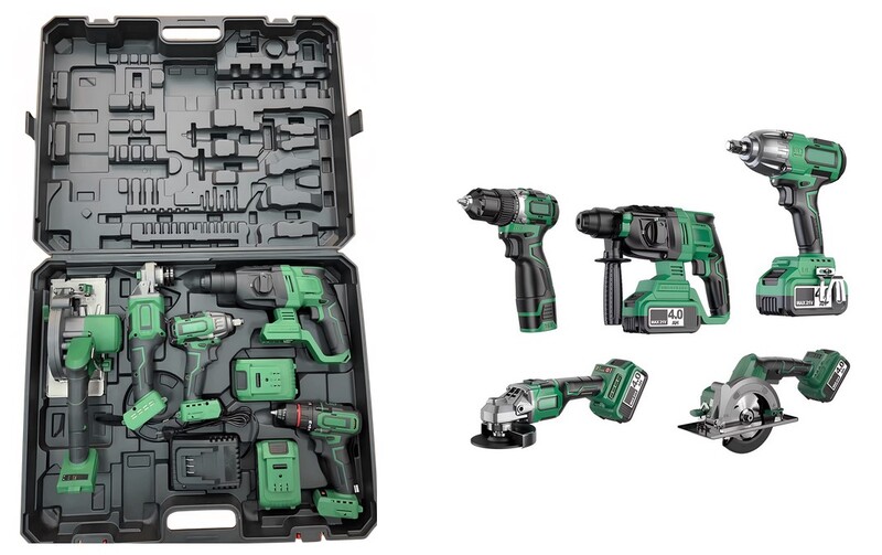 21v Cordless Drill Lithium Battery Power Tools Kit
