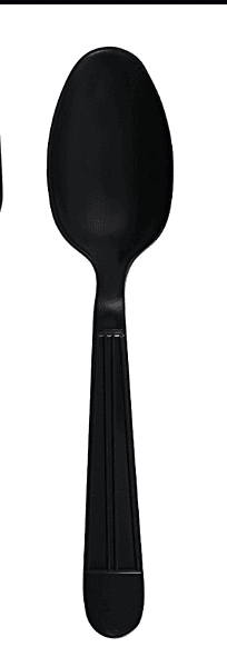 Empress Heavy Weight Teaspoon Polypro Black Dense Pack 1000 / cs