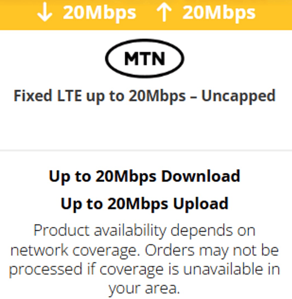 Fixed LTE up to 20Mbps - Uncapped