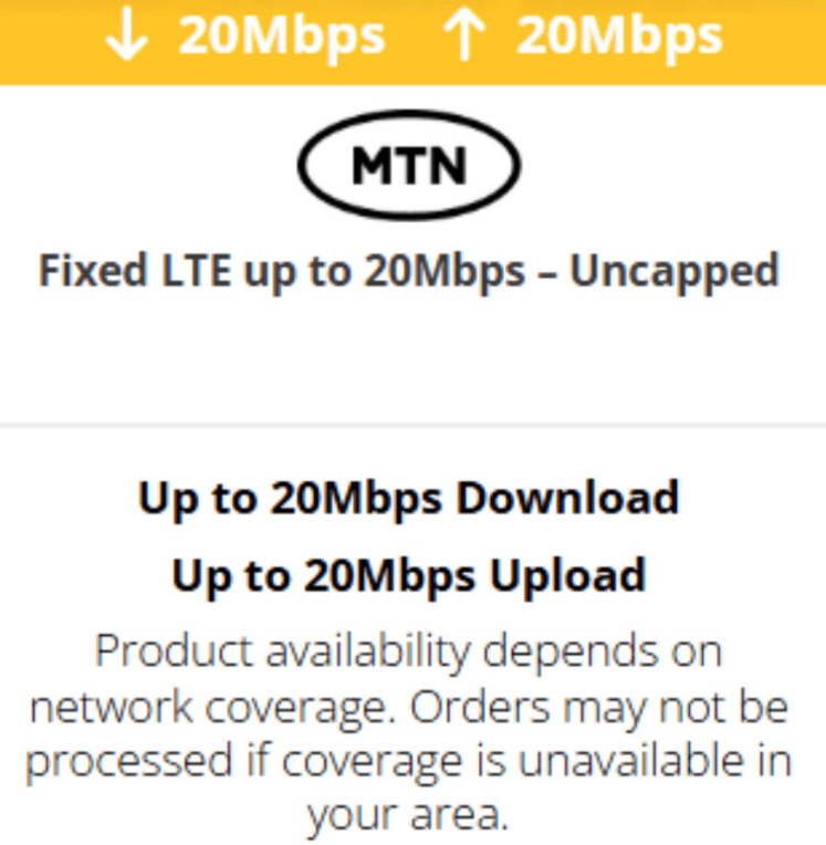 Fixed LTE up to 20Mbps - Uncapped
