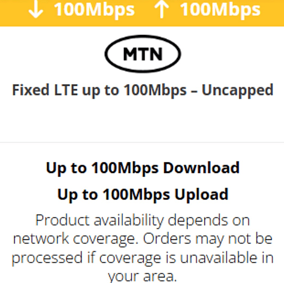 Fixed LTE up to 100Mbps - Uncapped