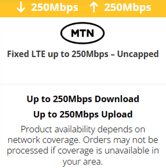 Fixed LTE up to 250Mbps - Uncapped