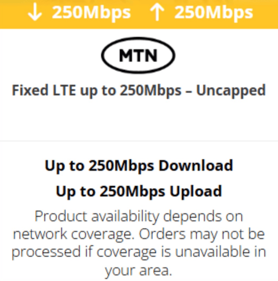 Fixed LTE up to 250Mbps - Uncapped