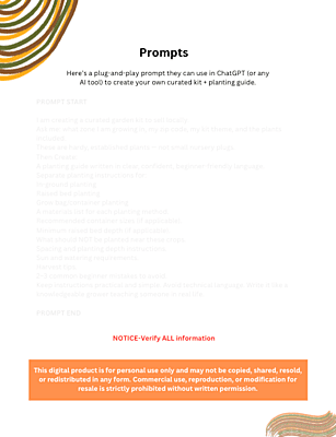 Garden Kit Income System-Seedling Starter