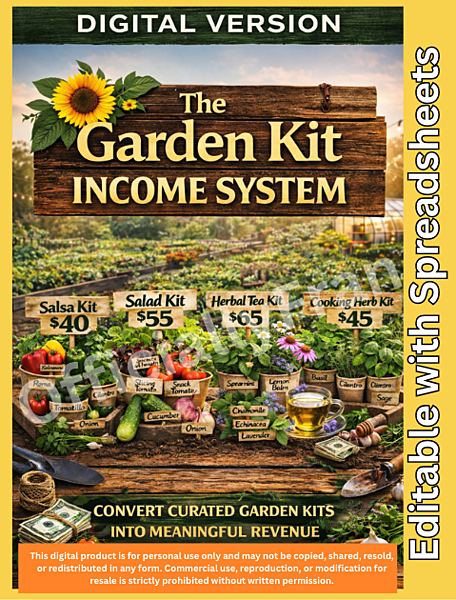 Garden Kit Income System-Seedling Starter-Extended Editable Version