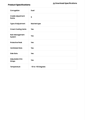 Safety Helmet with Protective Peak with Ratchet Type Adjustment and Ventilators