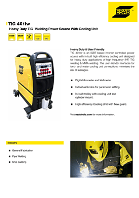 ESAB TIG 401iw Welding Machine