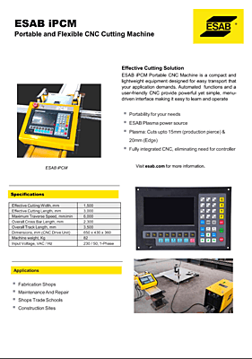 iPCM ESAB Portable CNC Plasma