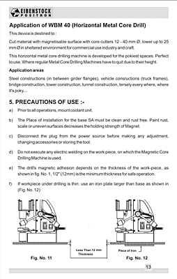 Eibenstock Positron KBM 50 2 Magnetic Core Drilling Machine
