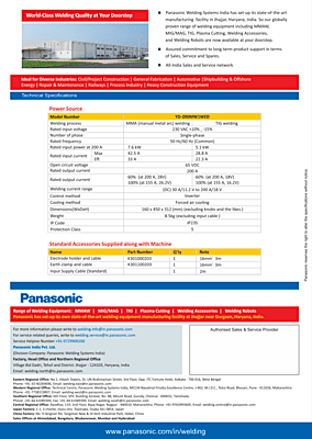 Panasonic YD 200MW1 Welding Machine