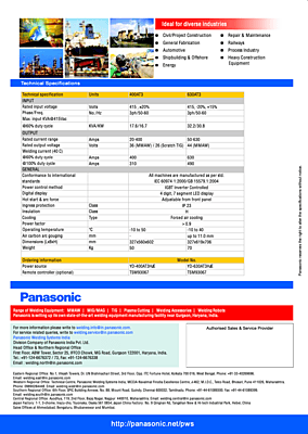 Panasonic YD 400AT3DJV Welding Machine