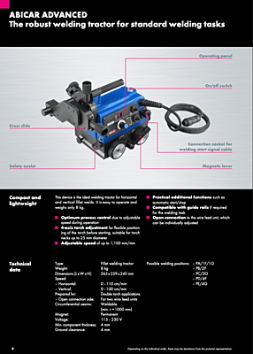 ABICAR welding tractors
