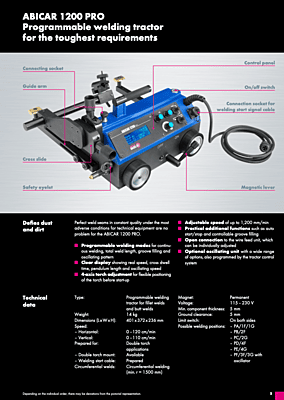 ABICAR welding tractors