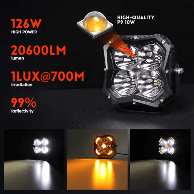 5inch Driving Beam + Amber Backlit 10600 L