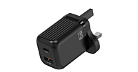 Green Lion Ultra Compact 45W GaN Wall Charger, Dual Port PD+QC Fast Charging, UK 3-Pin Plug – Black
