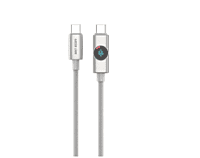 Green Lion Volt Display Nylon Braided 1M Cable USB-C to USB- C PD 100W