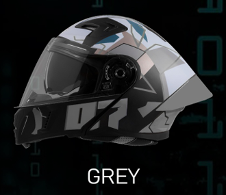 STEELBIRD SBA-20 ISS NUMEROLOGY 07 GLOSSY BLACK/GREY C/V 580 MM WITH EXTRA SMOKE VISOR