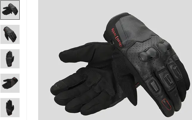 ROYAL ENFIELD PHOENIX RIDING GLOVES BLACK L