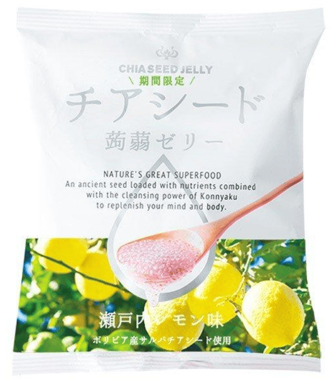 Wakasho Chia Seed Konnyaku Jelly Lemon 175g 6/12/6.1 oz
