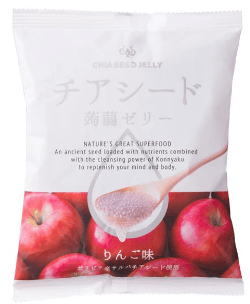 Wakasho Chia Seed Konnyaku Jelly Apple 175g 6/12/6.1 oz