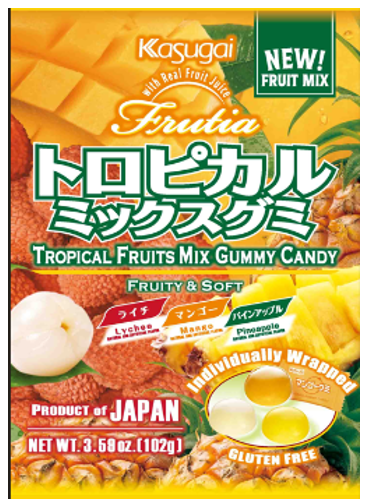 R) Kasugai Frutia Tropical Gummy 102g_2/12/3.5oz.