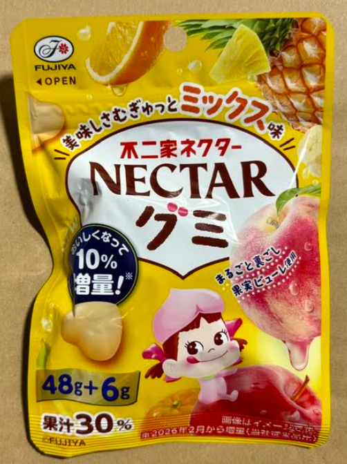 Fujiya Nectar Gummy Mix Fruit 54g_12/10/1.9oz