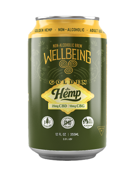 Golden Hemp Brew - 20mg CBD + 10mg CBG | 1 Case of 24