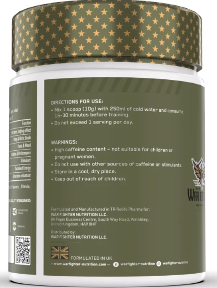 War Fighter WarZone Pre-Workout 35 servings | طاقة ور زون