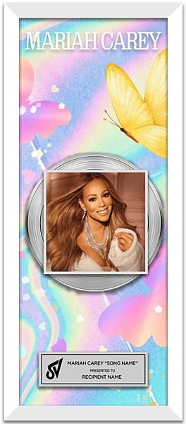 Mariah Carey Vertical 8x20 Platinum Record Award Mariah Carey Vertical 8x20 Platinum Record Award