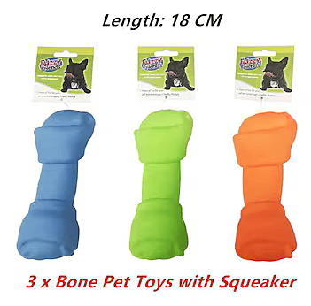 Vinyl - Squeaky Dog Chew - Assorted Colours