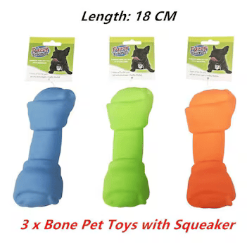Vinyl - Squeaky Dog Chew - Assorted Colours