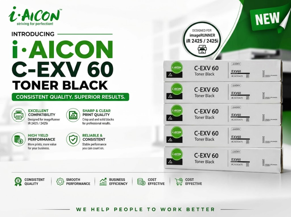 AICON TONER C-EXV60 BLACK FOR CANON