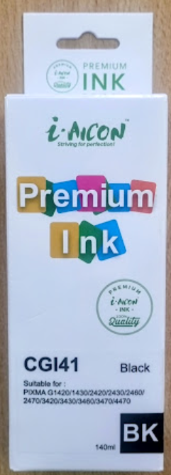 AICON PREMIUM INK CGI41 BLACK FOR CANON GI-41 140ML