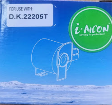 AICON C-DK-22205 BK/WH 62MM LABEL CASSETTE FOR BROTHER
