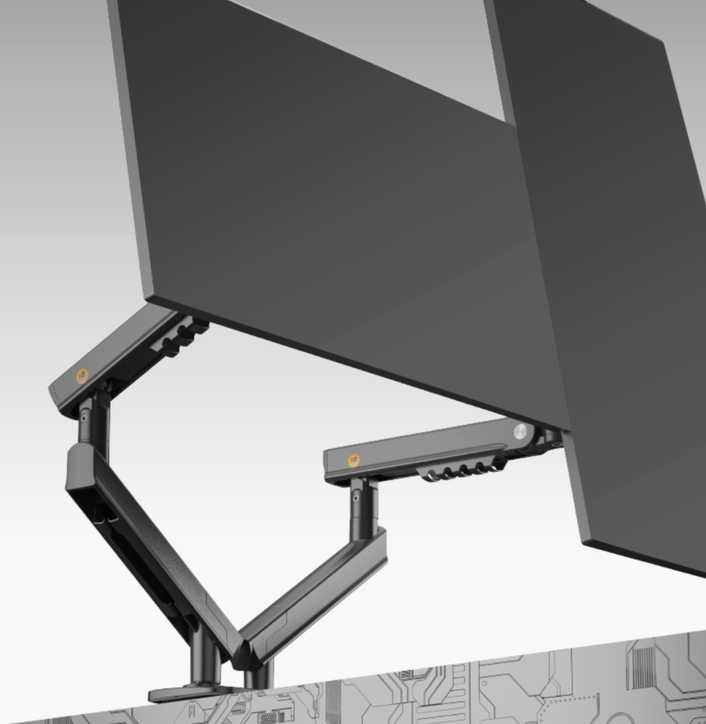 North Bayou Dual Monitor Arm A5C