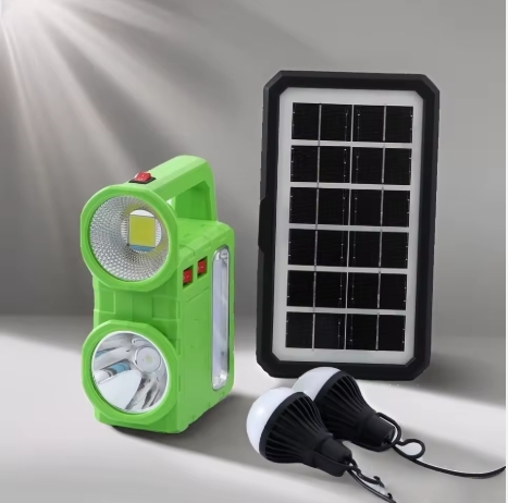 SOLAR KIT WITH SOLAR PANEL + 2 LED BULBS