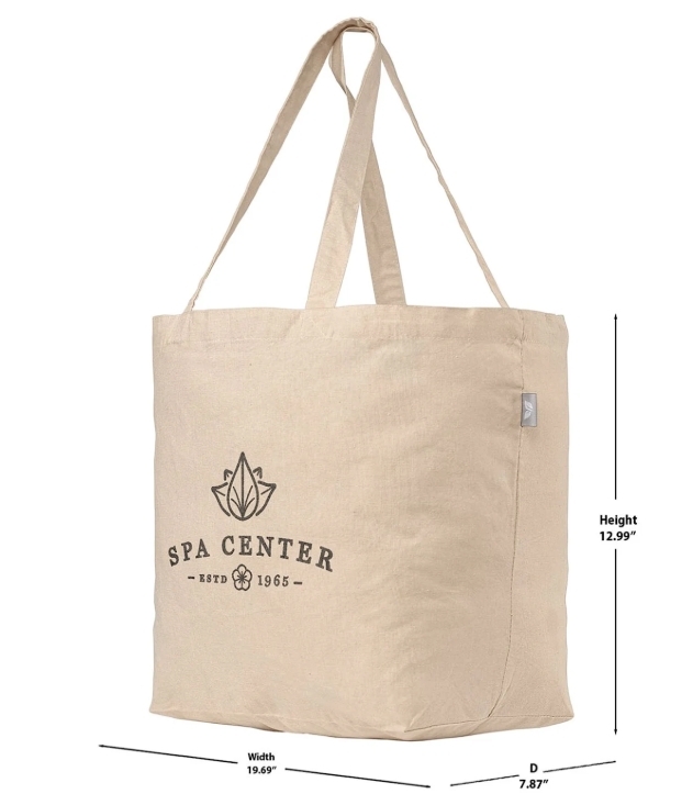 Cotton Blend Shopping Tote Bag