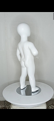 Unisex standing Glossy Baby Mannequin - Full Fibreglass. Age 0/1