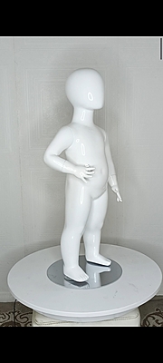 Unisex standing Glossy Baby Mannequin - Full Fibreglass. Age 0/1