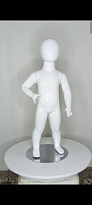 Unisex standing Glossy Baby Mannequin - Full Fibreglass. Age 0/1