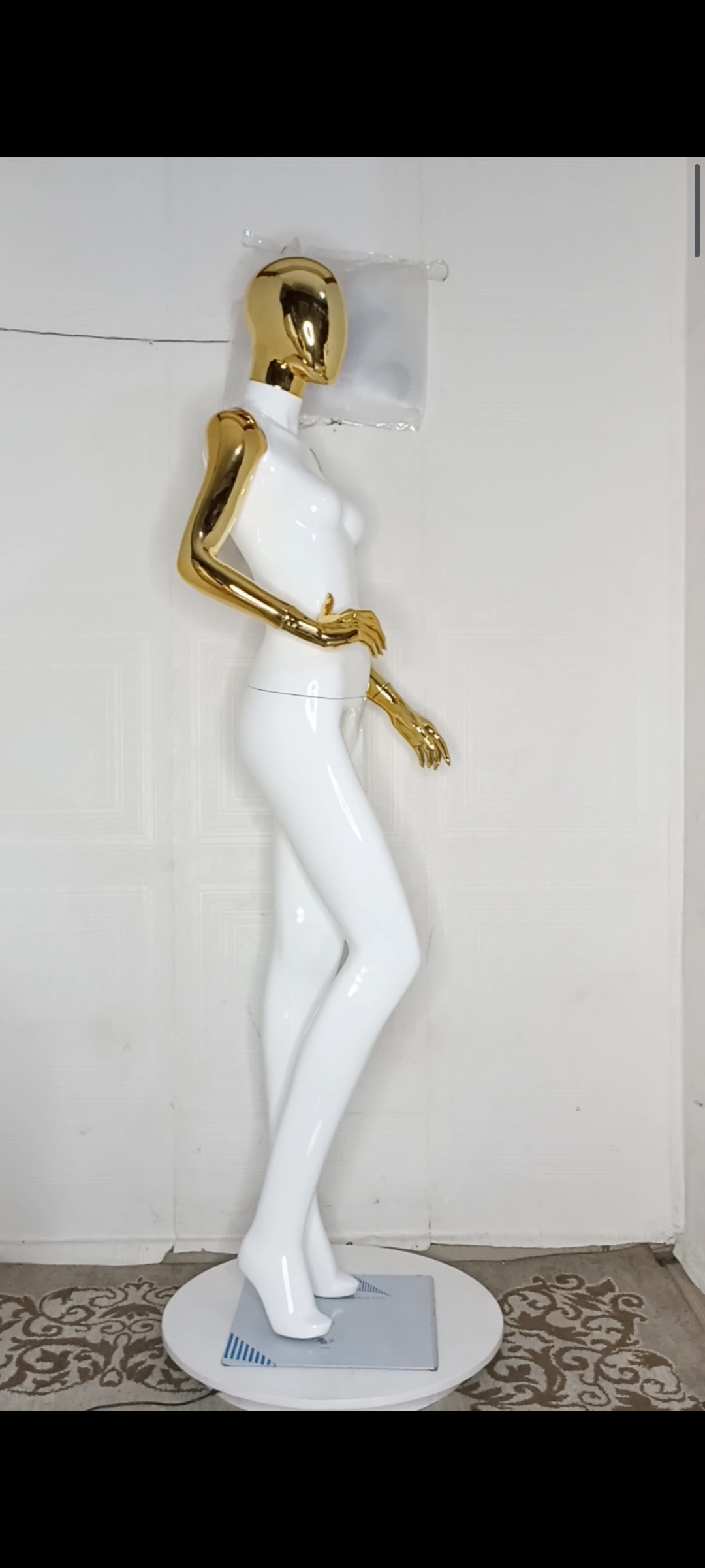 Tall Female Mannequin-2 tones Colour-Full Fibreglass Size 8 with Posture